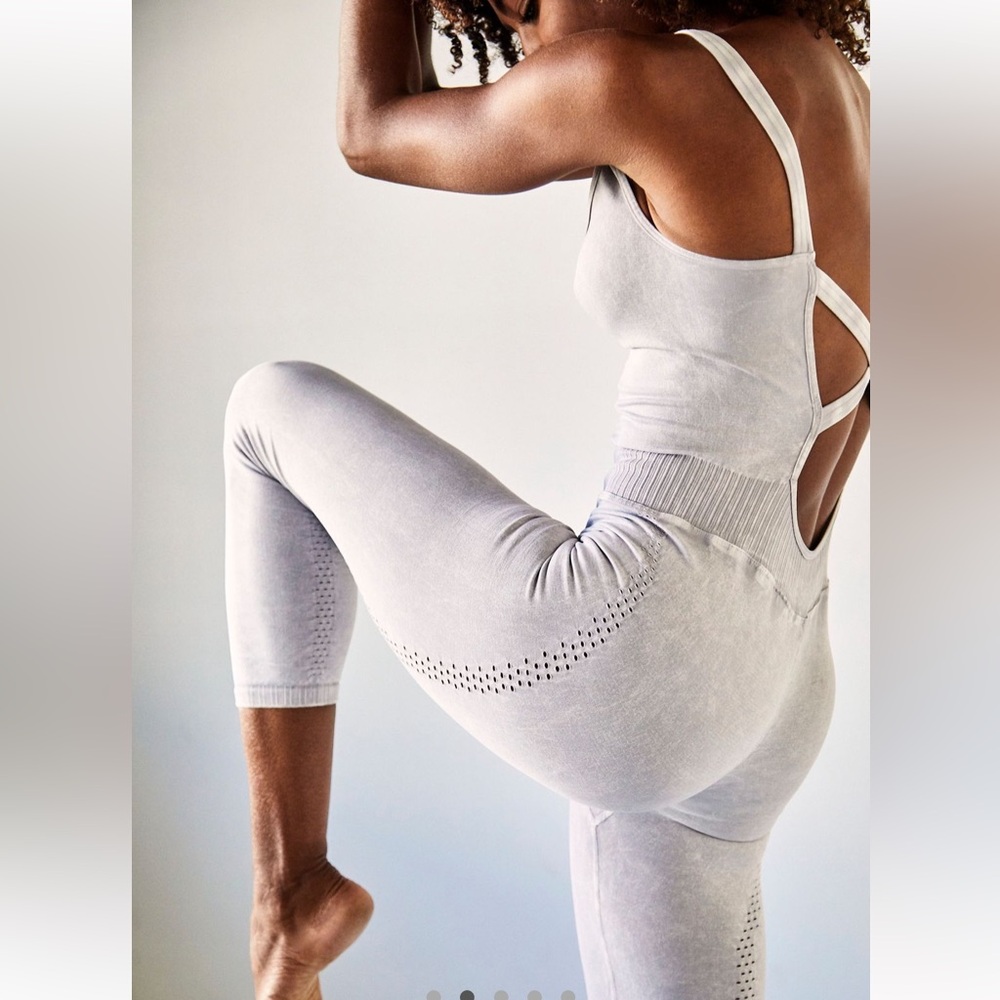 FP - Good Karma onesie- Stylish Grey Jumpsuit with Cross Back